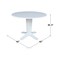 International Concepts 42 in. Solid Wood Round Dual Drop Leaf Dining Pedestal Table - 30.3 in.High in White K08-42DPT-23B - alternate 6